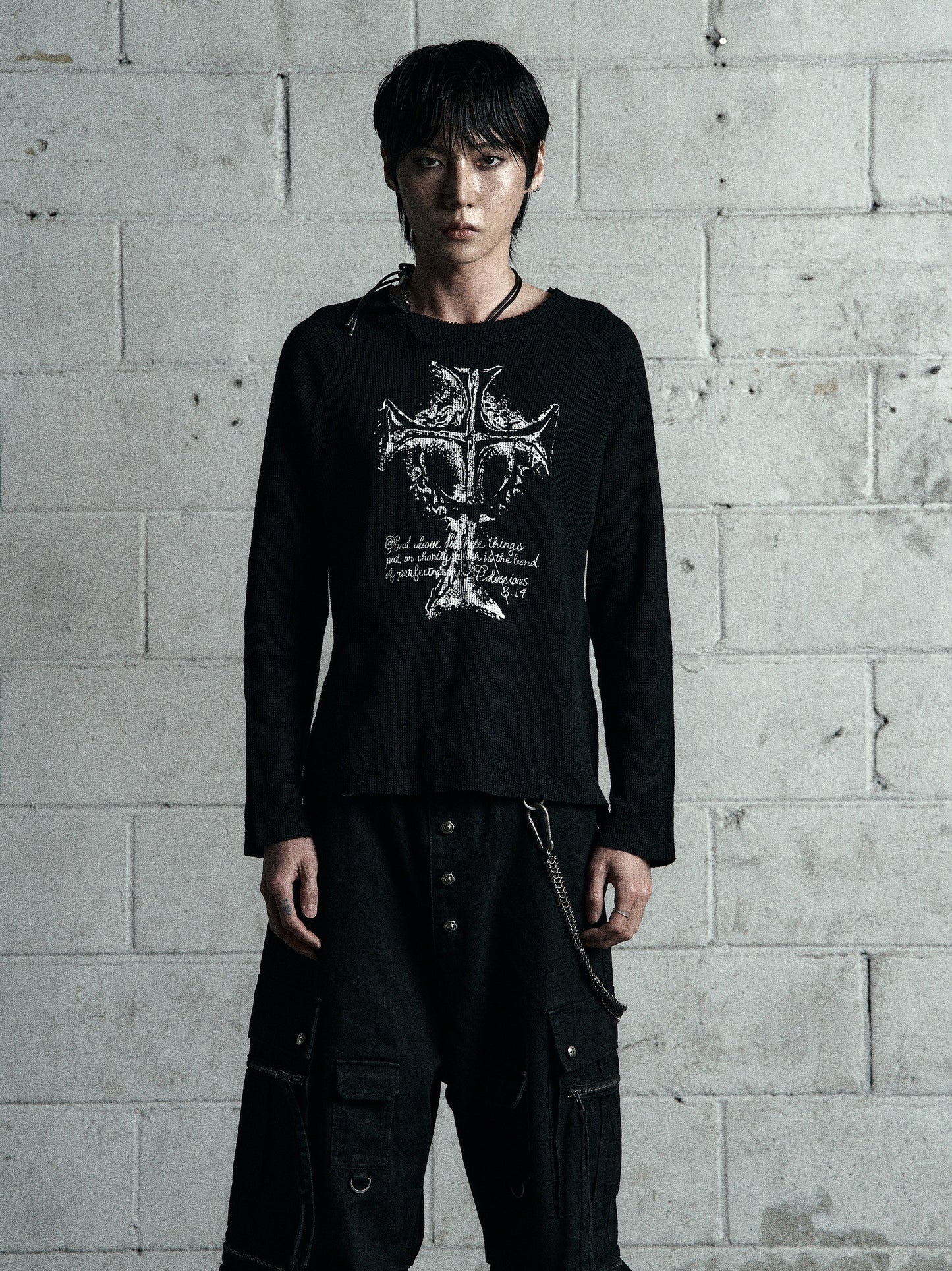【ROSEN KREUZ】VINTAGE WAFFLE KNIT BLACK (pre- order)