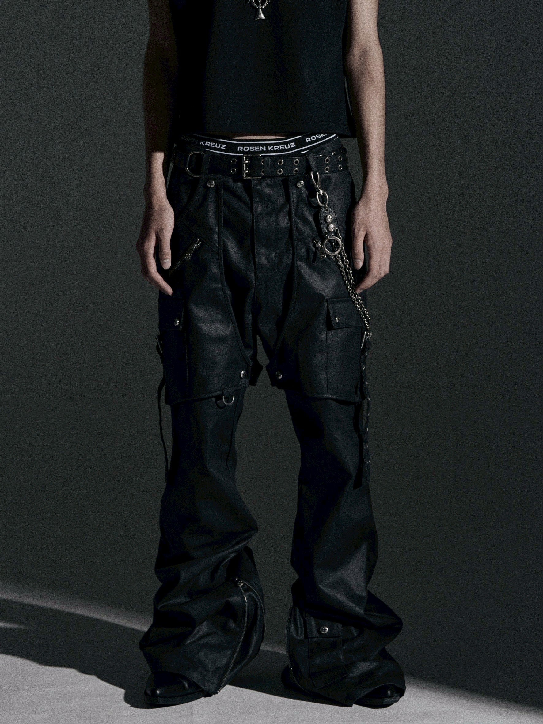 Rosen Kreuz】side zip belt flare pants（Rosen Kreuz】2WAY