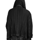 【ASPARAGUS】Pleats neck zip hoodie jacket
