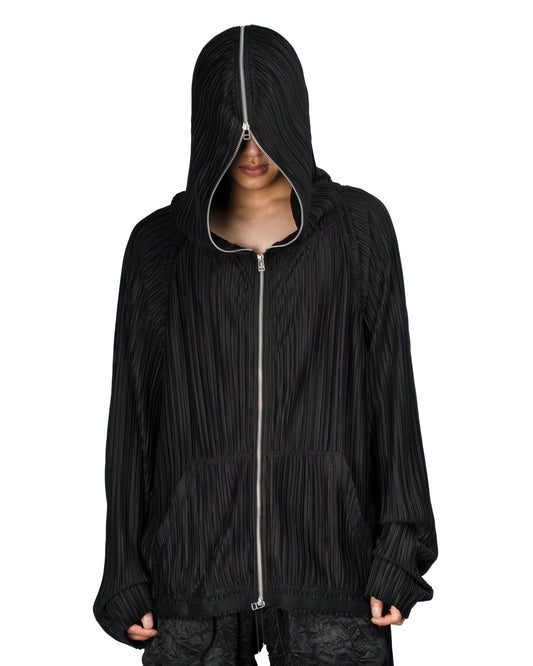 【ASPARAGUS】Pleats plus sleeve zip up