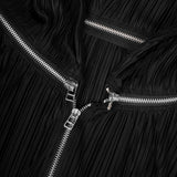 【ASPARAGUS】Pleats neck zip hoodie jacket