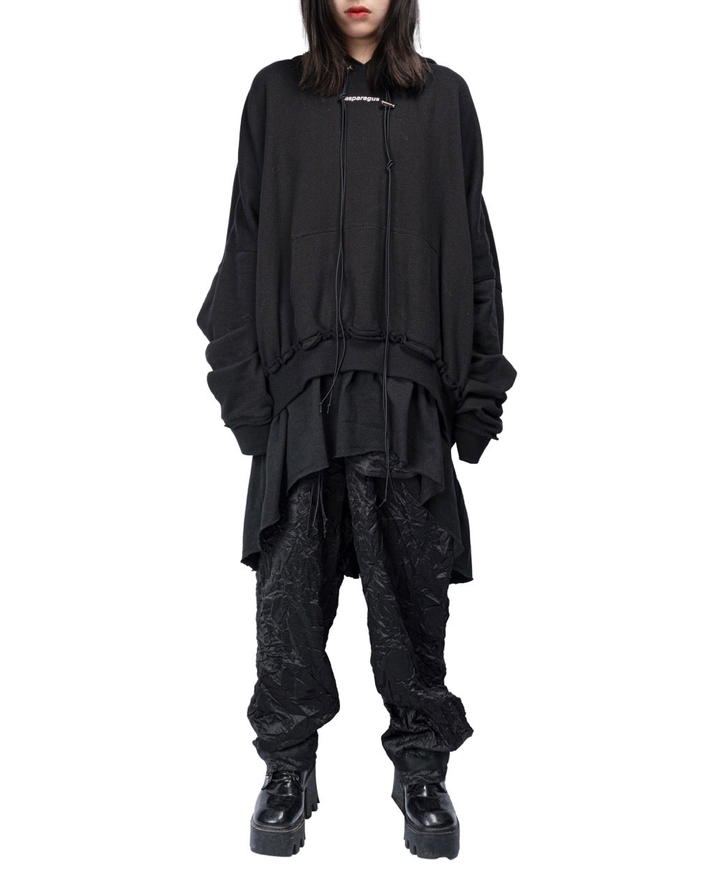 【ASPARAGUS】Layered hoodie