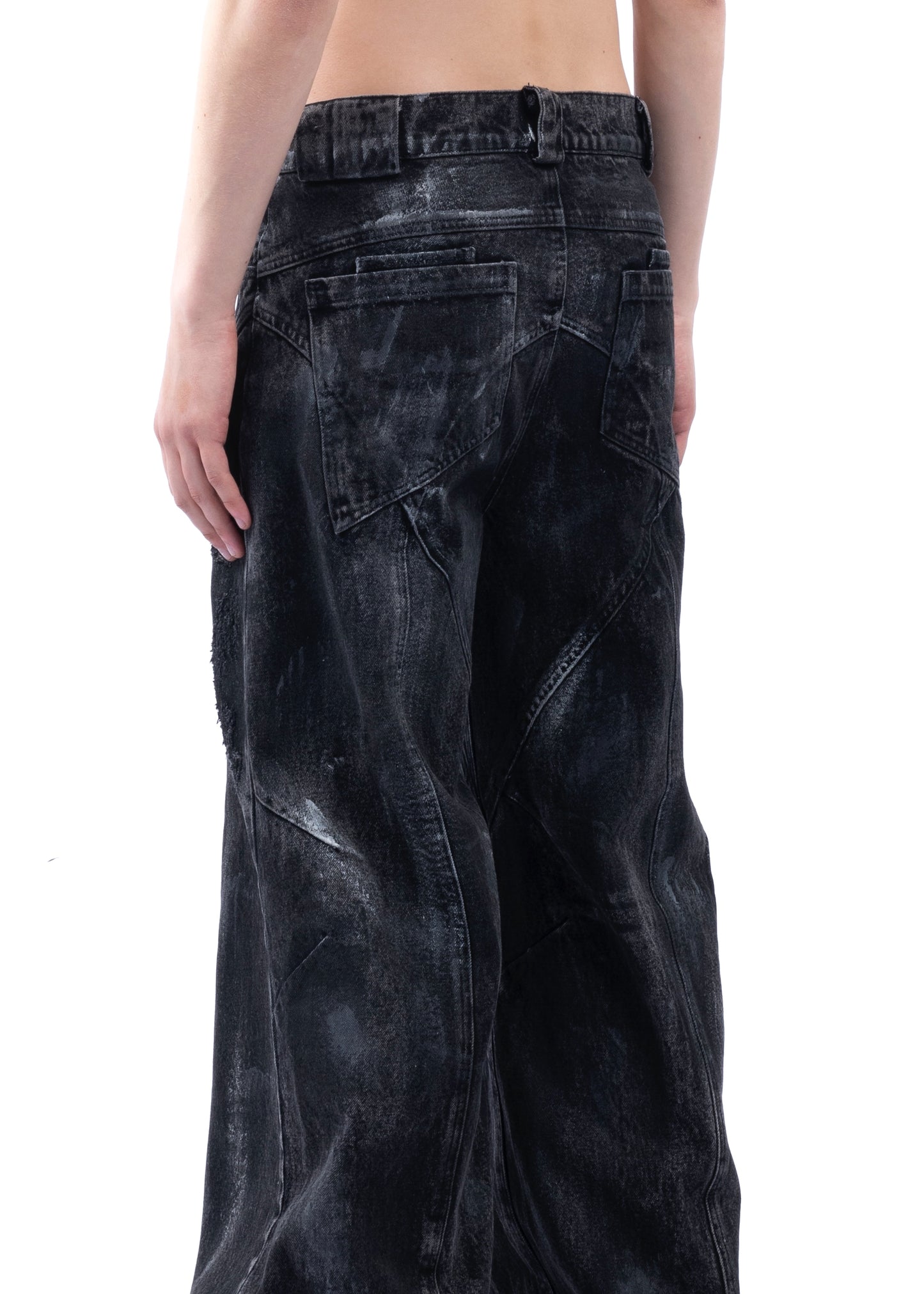 【NO FAITH STUDIO】BLACK ARTISANAL DUNE DENIM
