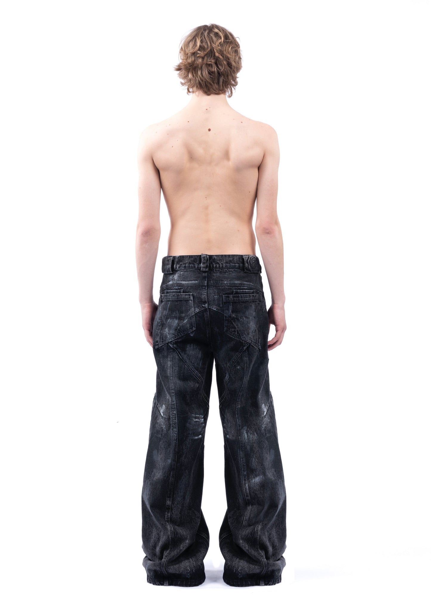 【NO FAITH STUDIO】BLACK ARTISANAL DUNE DENIM