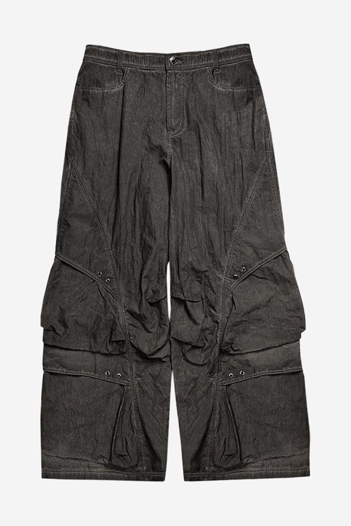 【BLR BLUER】Dyed Multi-Pocket Nylon Parachute Pants 