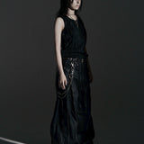 ZIP WIDE BAGGY PANTS (COATING)