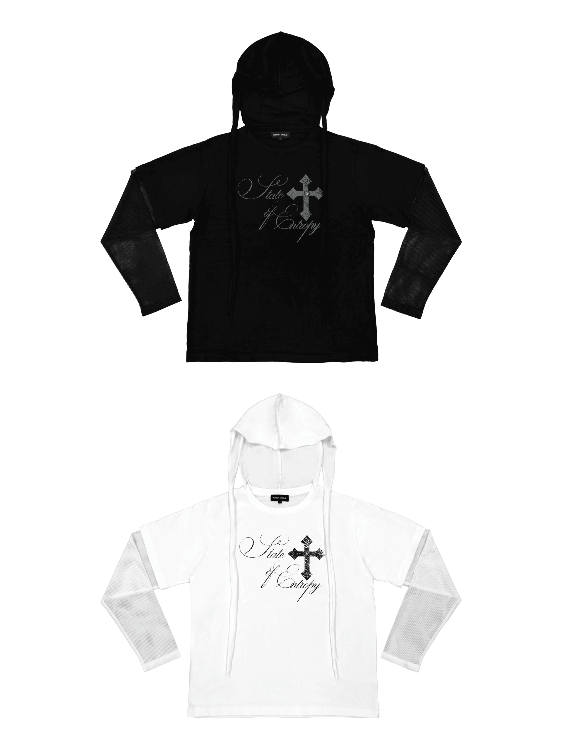 RUIN LAYERED MESH LONG SLEEVE BLACK 1