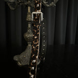 Leopard pyramid buds belt