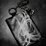 17.dhc 1 of 1 hand painted leather coin pouch