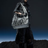 Crinkle Bag (Denim Stone Washed/Leather)