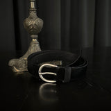 MOLEBO M2416 Black Pony Hair Belt