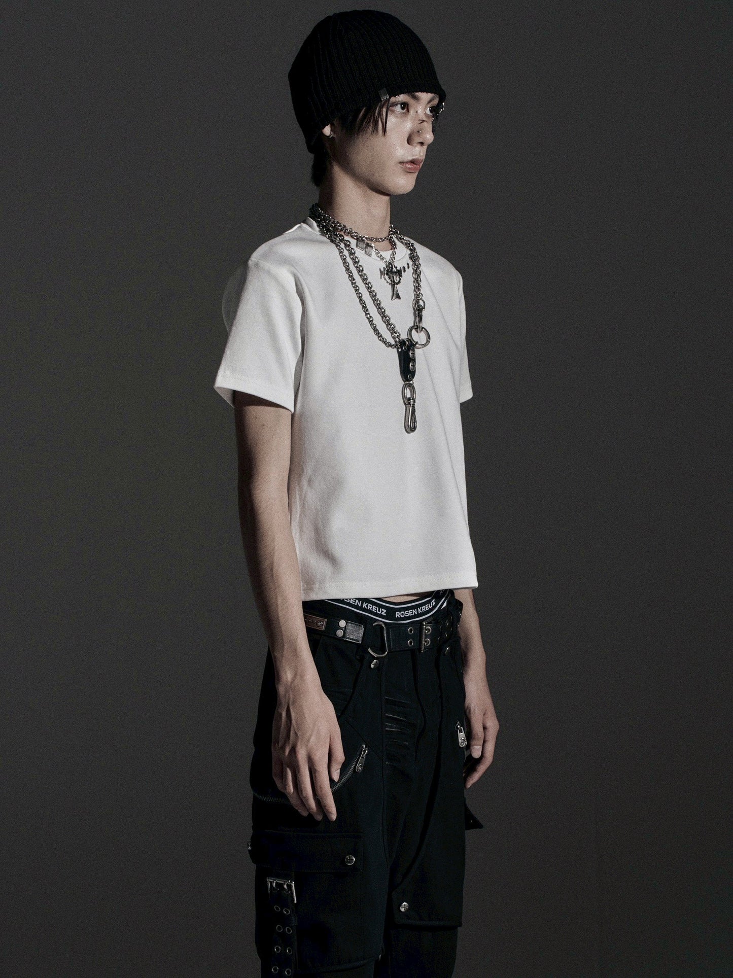 【ROSEN KREUZ】TIGHT FIT PIERCE CUSTOM TEE (White)