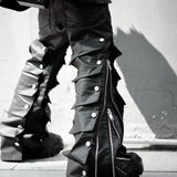 Multi Button Denim Pants