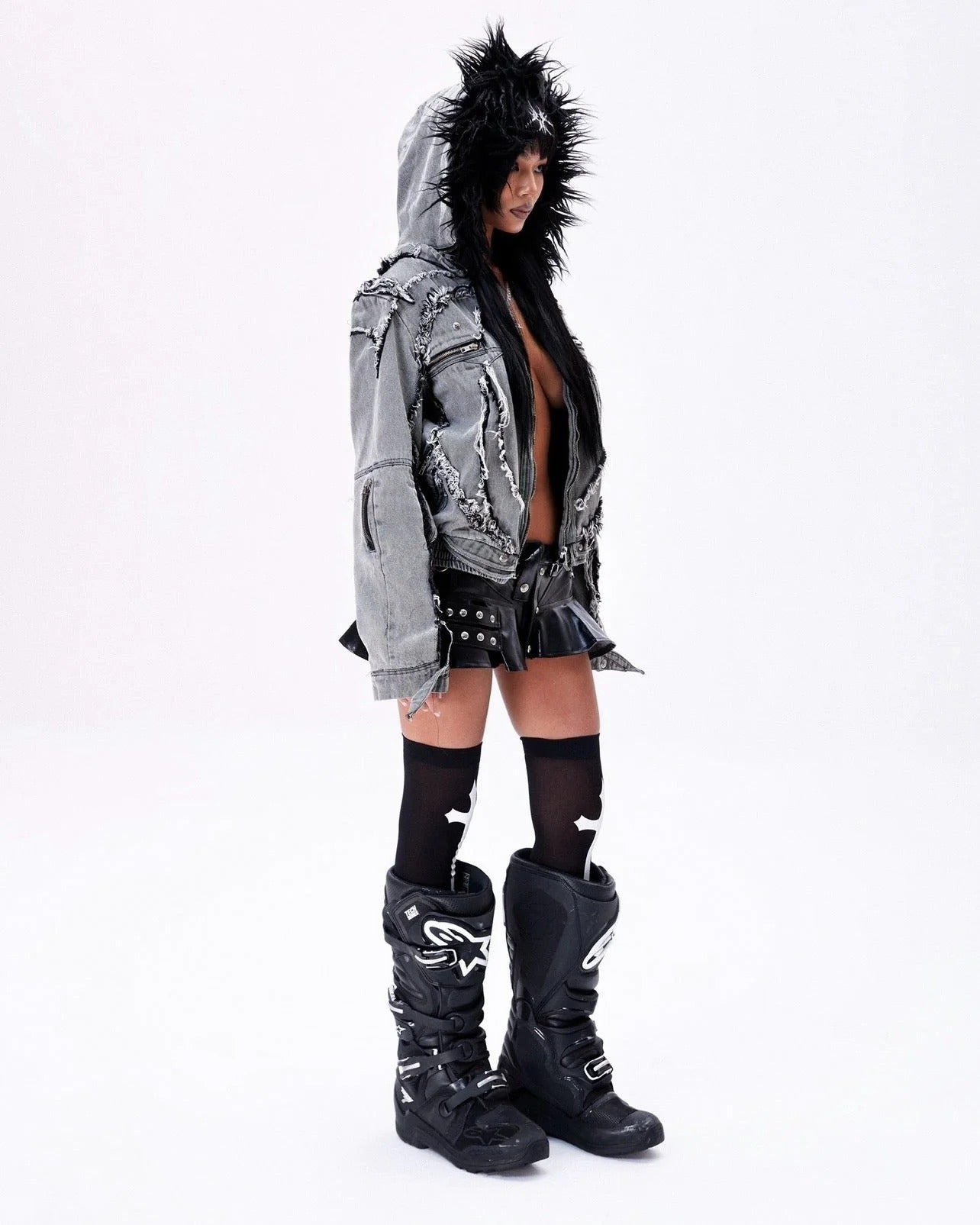【COZY】"CHAOS DREAM" LEATHER SKIRT