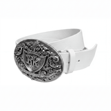 REGALIA CREST BELT WHITE