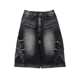 BERMUDA WASHED DENIM PANTS