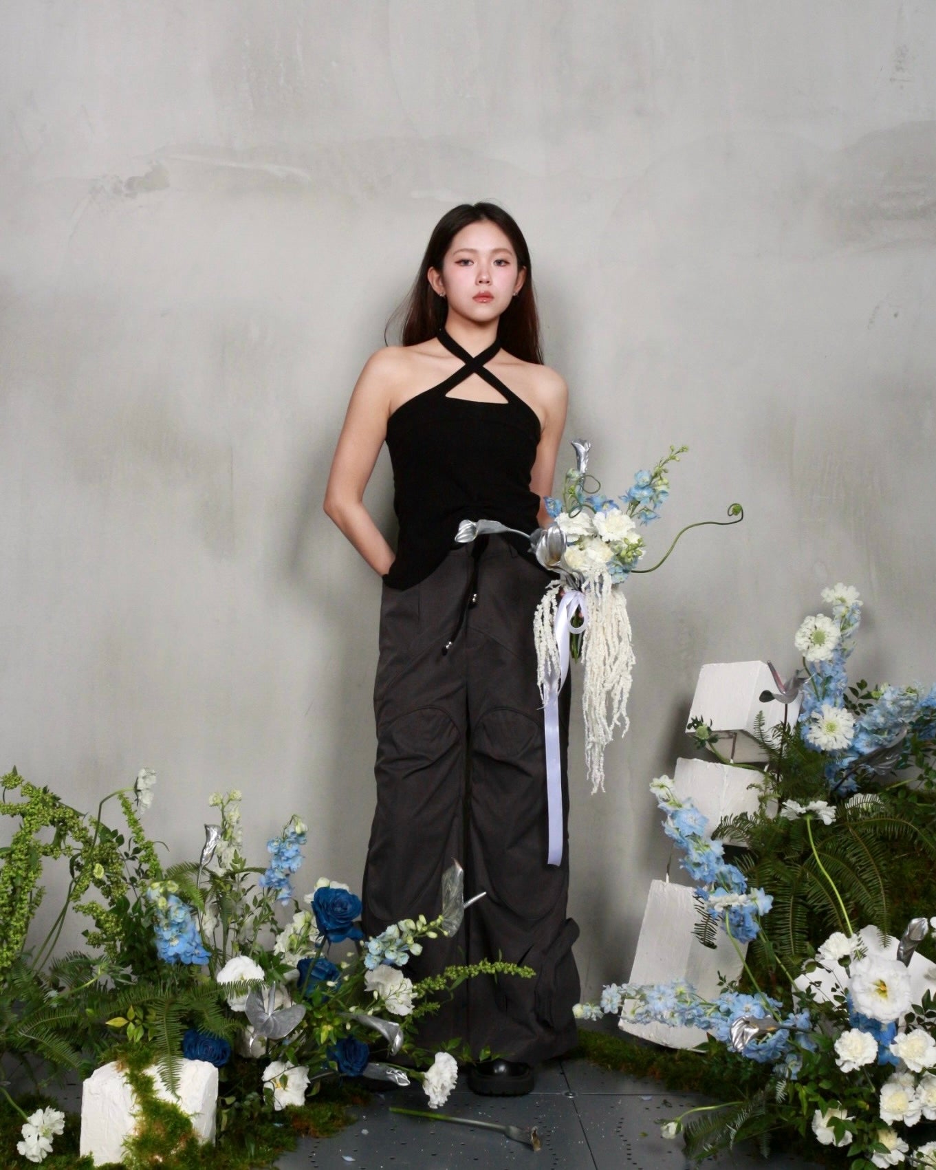 【BUNNYHILL CONCEPT】CHERIE HALTER TOP (BLACK)