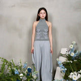 LUFT PANTS (GREY BLUE STRIPES)