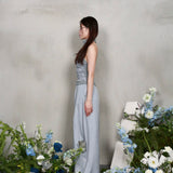 LUFT PANTS (GREY BLUE STRIPES)