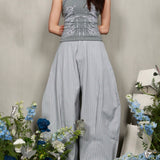 LUFT PANTS (GREY BLUE STRIPES)