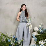 LUFT PANTS (GREY BLUE STRIPES)