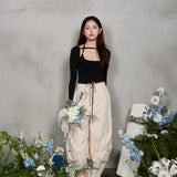 BISOU LONG SLEEVE TOP (BLACK)