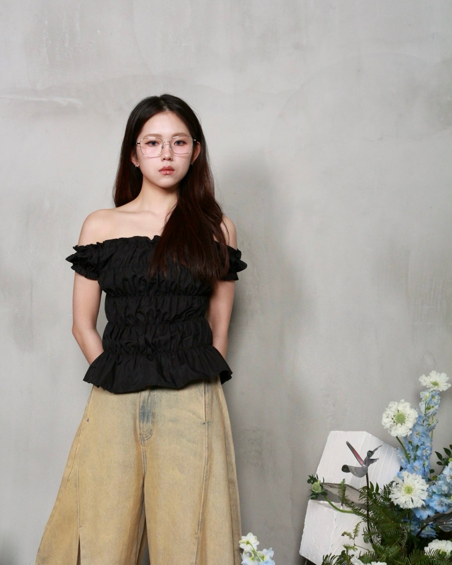 【BUNNYHILL CONCEPT】DAWSEY TOP (BLACK)