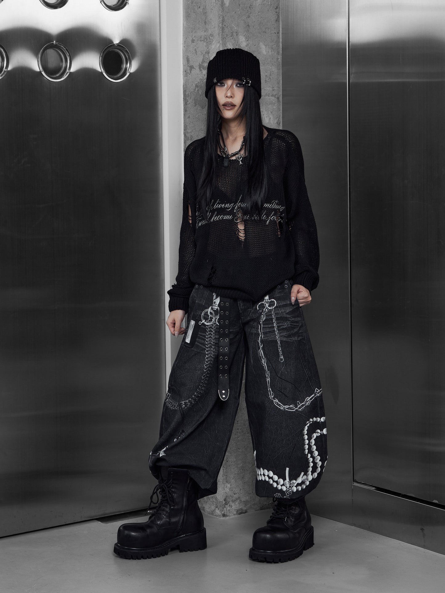 【ROSEN KREUZ】3D RELIC ARCHIVE TROUSERS (BLACK)
