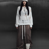 EYELET EDGE Set-Up LAYERED SWEAT PANTS （BEIGE)
