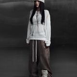 EYELET EDGE Set-Up LAYERED SWEAT PANTS （BEIGE)