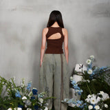 CONRAD SLEEVELESS TOP (BROWN)