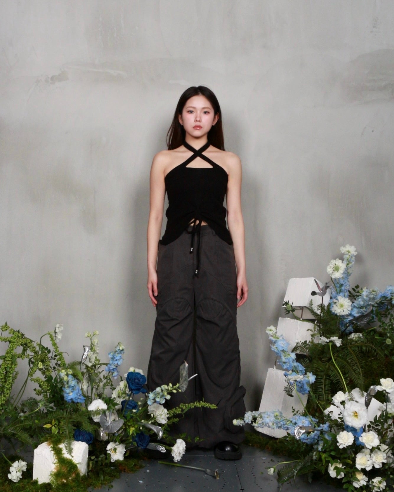 【BUNNYHILL CONCEPT】CHERIE HALTER TOP (BLACK)