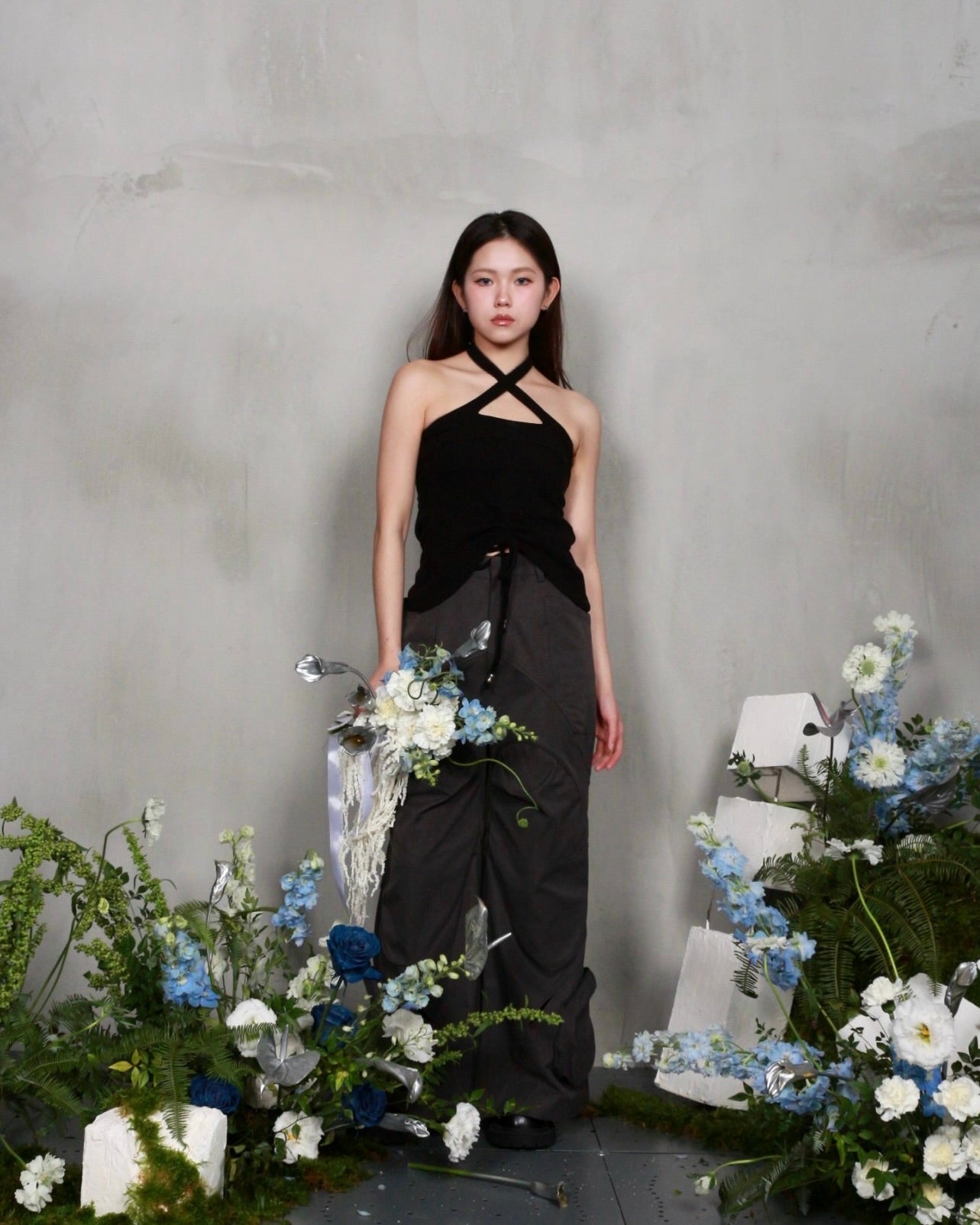 【BUNNYHILL CONCEPT】CHERIE HALTER TOP (BLACK)