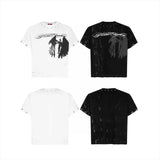 FALLEN ANGEL STUDDED BOXY T-SHIRT （WHITE)