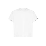 FALLEN ANGEL STUDDED BOXY T-SHIRT （WHITE)