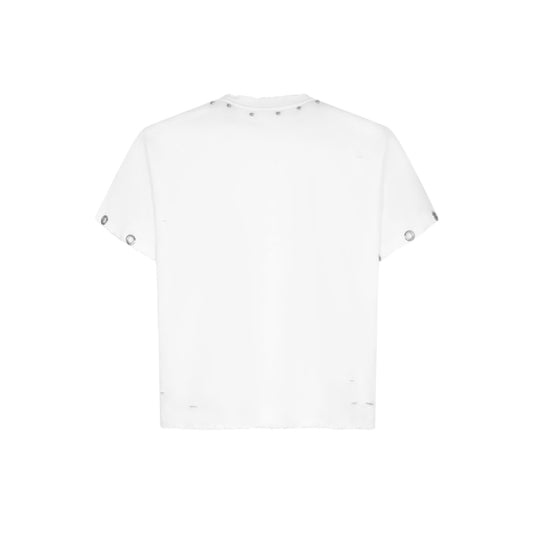 FALLEN ANGEL STUDDED BOXY T-SHIRT （WHITE)