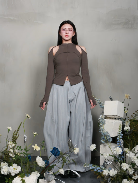 【BUNNYHILL CONCEPT】CASPIAN LONG SLEEVE TOP (GREY)