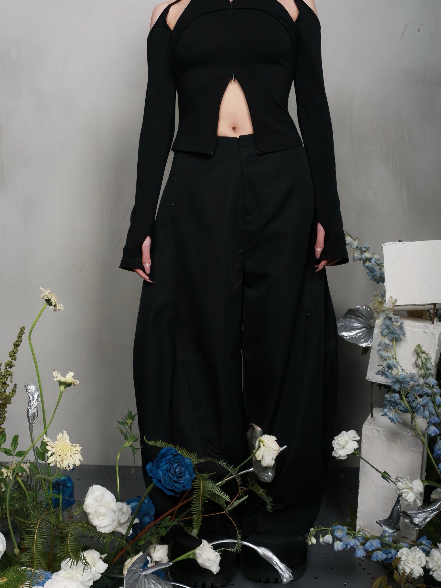 【BUNNYHILL CONCEPT】CASPIAN LONG SLEEVE TOP (BLACK)