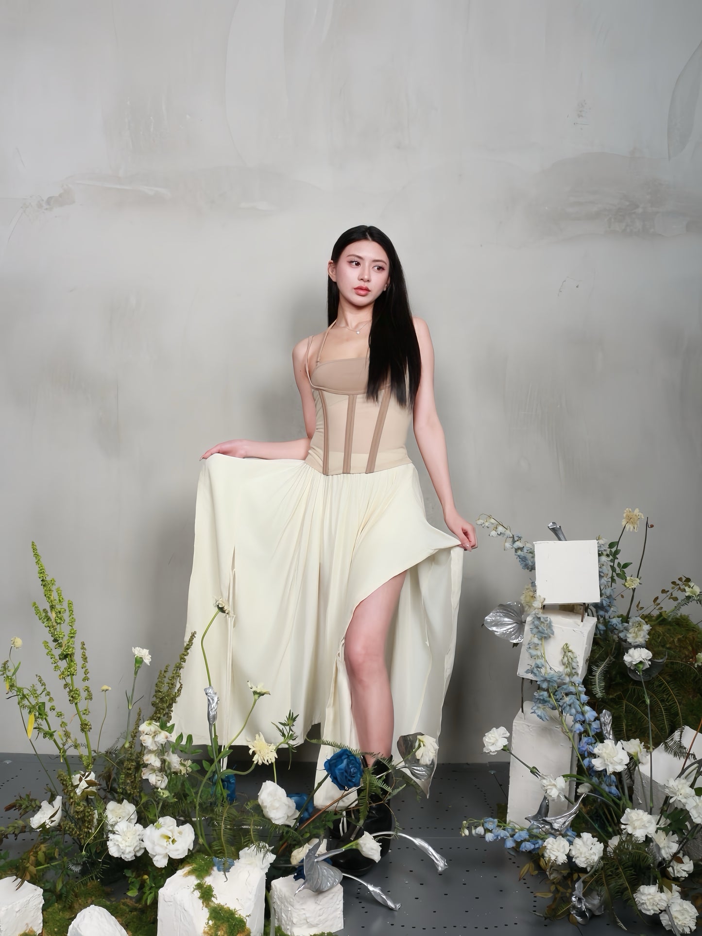 【BUNNYHILL CONCEPT】MELIOS MESH TOP (BEIGE)