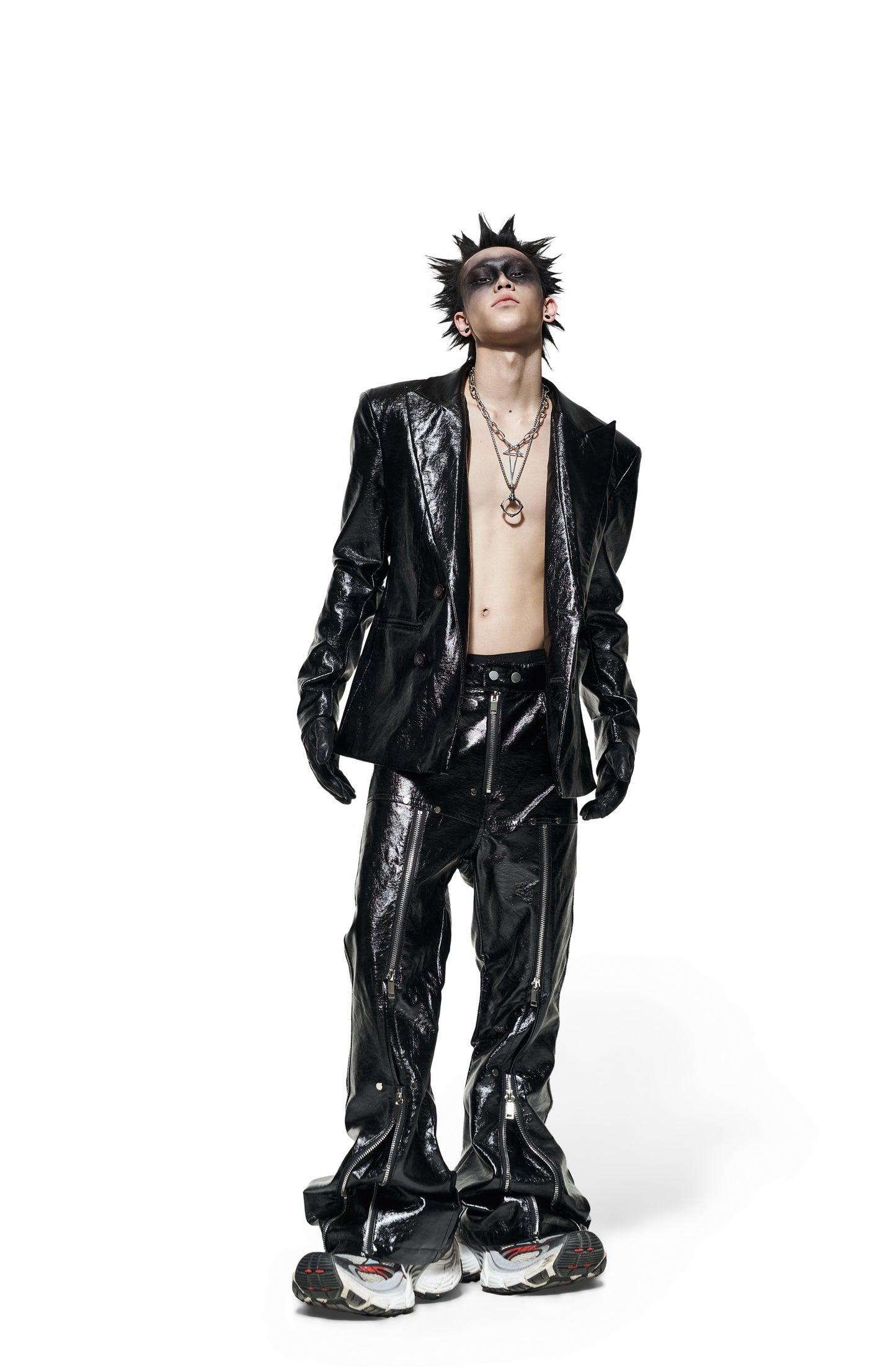 【RICH】Leather Flare Pants