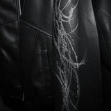 17.dhc 1 of 1 hand painted leather biker jacket