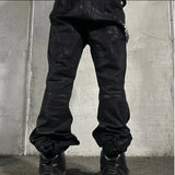 【LOIN ARMIS】Flare coating skewer chain jeans