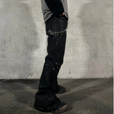 【LOIN ARMIS】Flare coating skewer chain jeans
