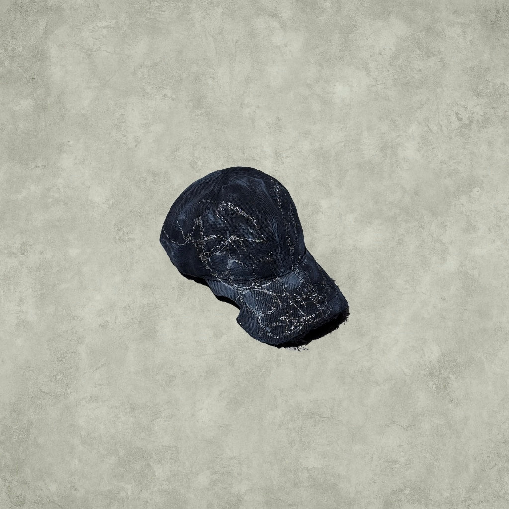 【XIVX】HANDMADE 1 OF 1 PAINTING DESTROYED CAP No.011