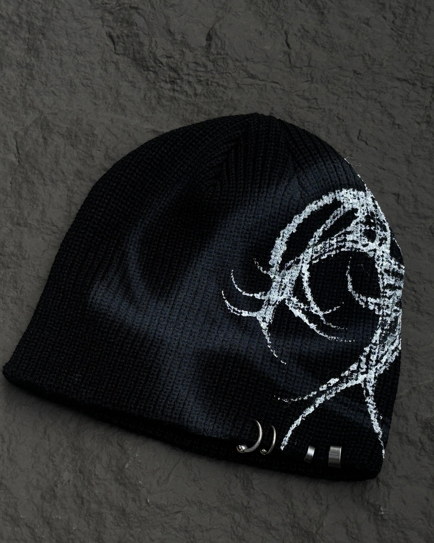 1 OF 1 HANDPAINTED BEANIE 006