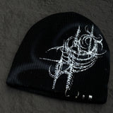 1 OF 1 HANDPAINTED BEANIE 004