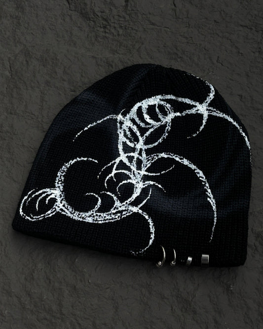 1 OF 1 HANDPAINTED BEANIE 007