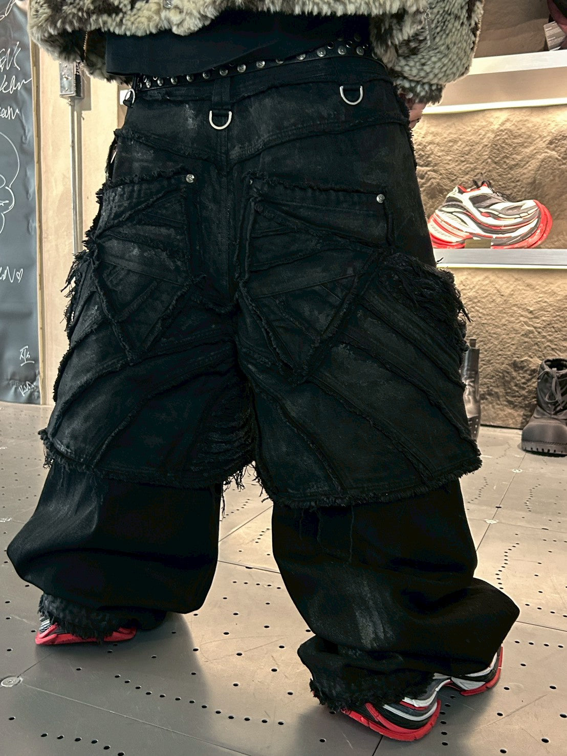 【THOUGHT WE FRIENDS】Double layered demon pants