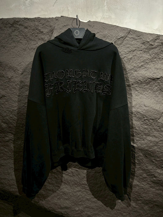 【THOUGHT WE FRIENDS】Oversized Hoodie with Embroidery