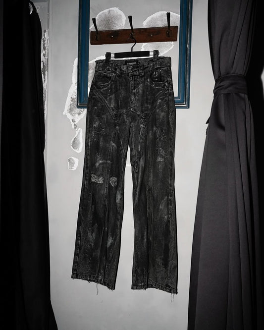【NO FAITH STUDIO】BLACK ARTISANAL DUNE DENIM